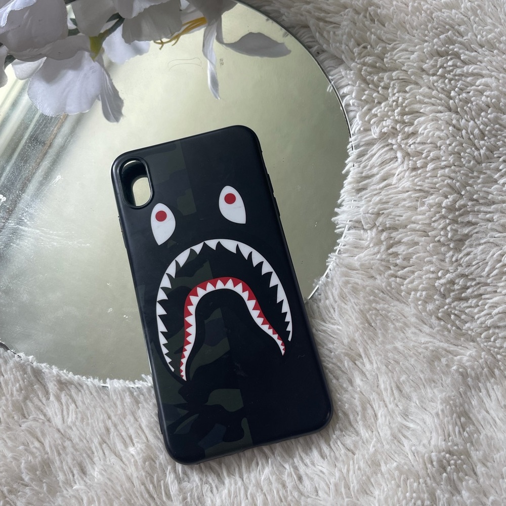 Retro Bape-styled iPhone XS max Camo face case